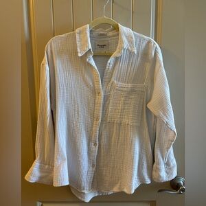 Abercrombie & Fitch Oversized Gauzy Button Down